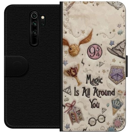Kompatibel Tegnebogsetui til Xiaomi Xiaomi Redmi Note 8 Pro Broderet magisk illustration med symboler, citater og eventyrinspireret fantasi der skabe