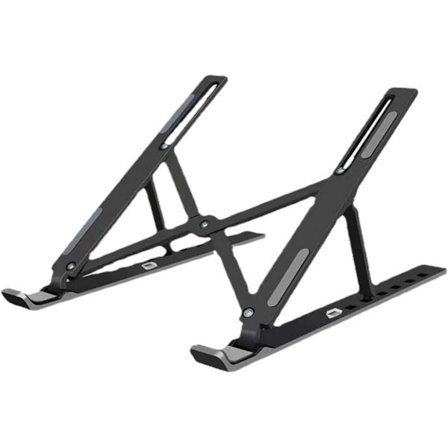 Säädettävä kannettavan tietokoneen teline - Ergonomisesti suunniteltu, 6 säädettävää tasoa, Premium ABS-silikonirakenne, Kannettava ja taittuva