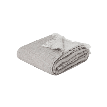 Spirit of the Nomad Linne Pläd Överkast Grå 130x170 cm