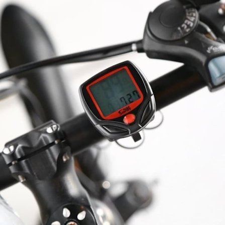 Digitalt cykel speedometer med ledning, kilometertæller, stopur, vandtæt LCD-skærm SD-548B