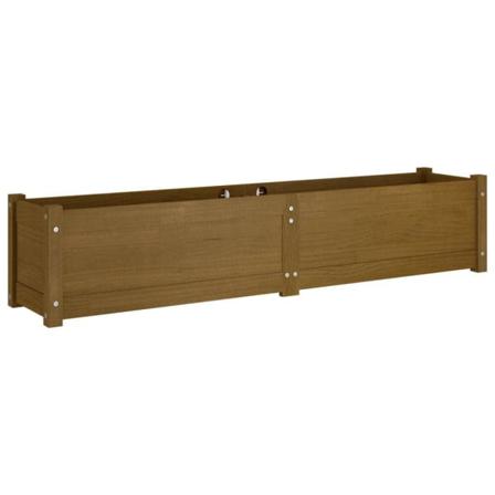 Vidaxl Odlingslåda Upphöjd 150x31x31 Cm Massiv Furu Honungbrun Brun