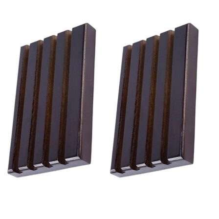 2X 4 Rækker Brændt Træ Mønt Display Stativ Holder Challenge Mønt Holder