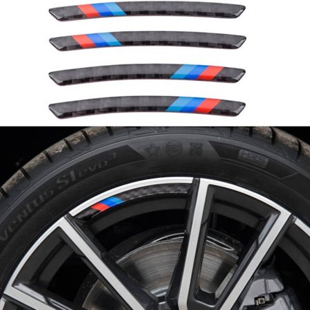 4st Hjul Center Sticker M-Color Wheel Emblems Sticker Cover