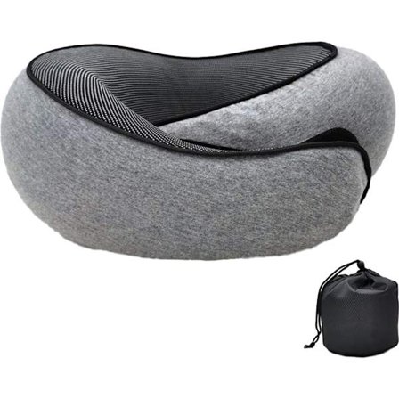 Rejsepude, nakkestøtte, justerbar pude til hjemmet, surroundpude til søvn, Flower Gray Magic Sticker,