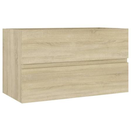Vidaxl Tvättställsskåp Sonoma-ek 80x38,5x45 Cm Spånskiva Brun