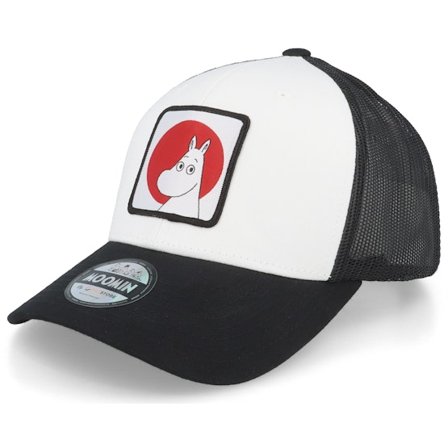 Moomin - Weiss Trucker Cap - Moomin Red Patch White/Black Trucker @ Hatstore