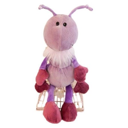 Söt simulerad färgglad myra plyschleksak docka liten docka klomaskin docka Barnens dag present Lila