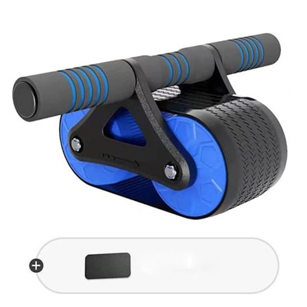 Automatisk Rebound Aabdominal Wheel Roller Wheel BLÅ