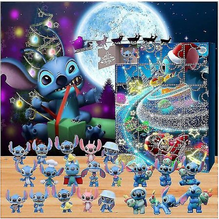 Suosittu adventtikalenteri uusi Stitch Lilo And Stitch joulukalenteri sokko laatikko 24 Halloween Countdown Anime sokko laatikko suosittu 