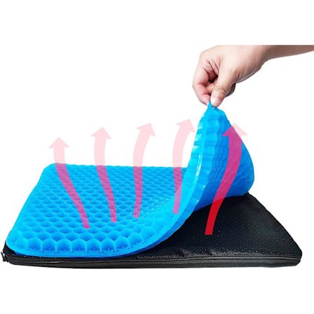 Geelis istuinpehmuste, kaksinkertainen paksu, hengittävä, hunajakennomainen istuinpehmuste