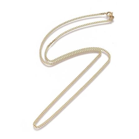 Unisex guldpl terad pansarl nk kedja i AISI 304 st l 60 cm.l ng Titanium