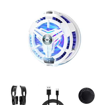 Spelkylfläns LED Digital Display Magnetisk Radiator Lågt Brus RGB Kylfläkt Mobiltelefon Surfplatta Halvledarkylfläkt