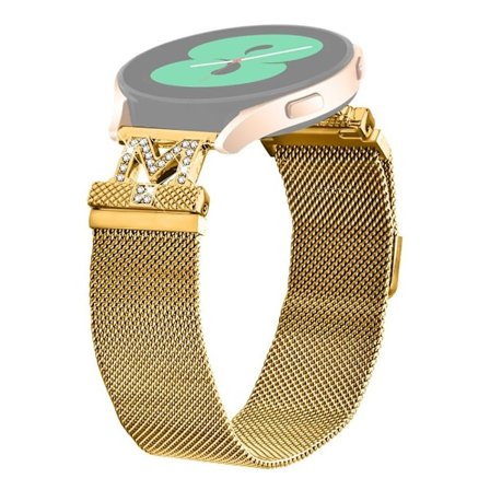 M-Type Milanese Bands Samsung Galaxy Active2 44mm / 40mm metallrem i rostfritt stål - Guld