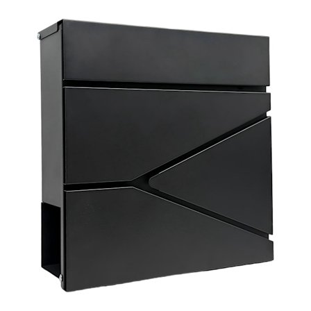 Väggmonterad brevlåda med tidningsfack och regnskydd