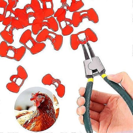 Kanasuojalasit, 100 kpl Anti-peck -suojalaseja, muoviset kanasuojalasit, takapihan siipikarjanhoitolaitteiden työkalu