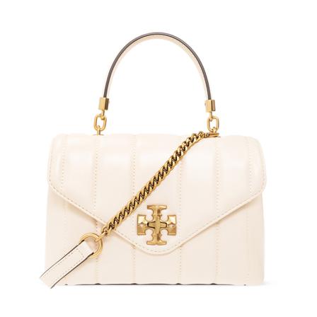 Tory Burch, Kira Small Shoulder Bag Beige, Dames, Maat:ONE Size,leer