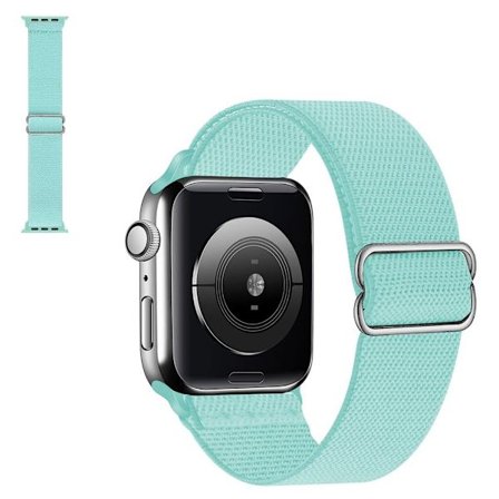 Apple Watch 42 mm - 44 mm justerbart klockarmband i nylon - Mintgrön