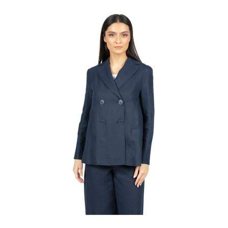 Max Mara Studio - Blazer - Blå - Dam - Storlek: 2xs, Dam, Storlek: 2XS