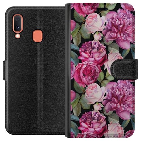 Kompatibelt Plånboksfodral till Samsung Samsung Galaxy A20e Blommor