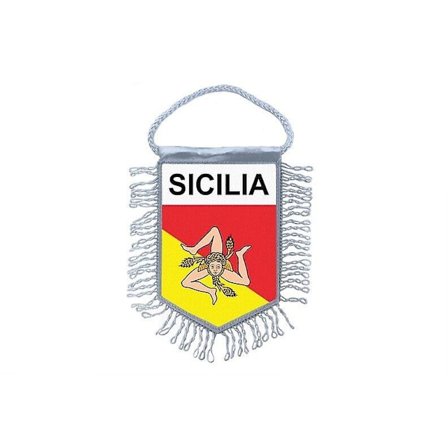 Flag Mini Flag Land Bil Dekoration Sicilien Siciliansk Sicilia