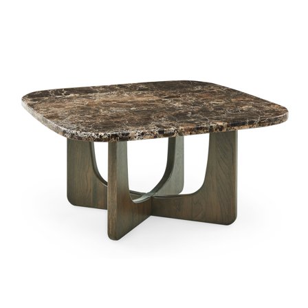 Orion sofabord, Egetræ/Emperador | 90x90 - 90x90x45 - Sofabord