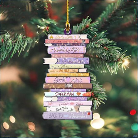 Taylor Swift-inspirert hengende anhengsdekorasjon til juletreet, julepynt, julefest, kreativ gave til Swiftie-fans (FMY)