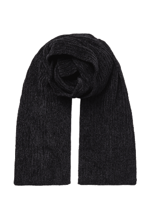 Å WOMAN Ribbstickad halsduk LILLY Halsdukar & scarves Svart ONESIZE