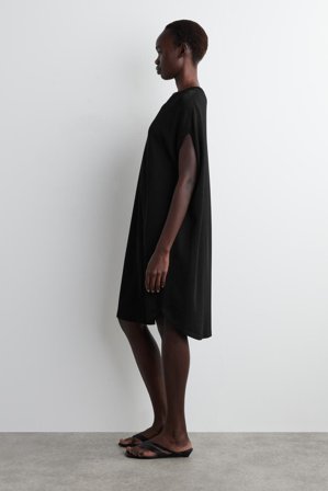 COS Circle-Cut Knitted Dress in Black - Women