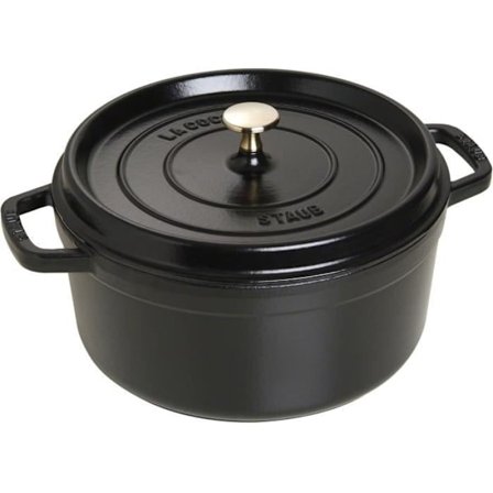 Grytan - STAUB - 405093100 - Ø 26 cm - Matt svart - 5 liter - Induktionskompatibel