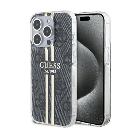 Guess IML 4G Gold Stripe - iPhone 15 Pro etui (sort)