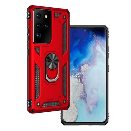 Bofink Combat Samsung Galaxy S21 Ultra Etui - Rød