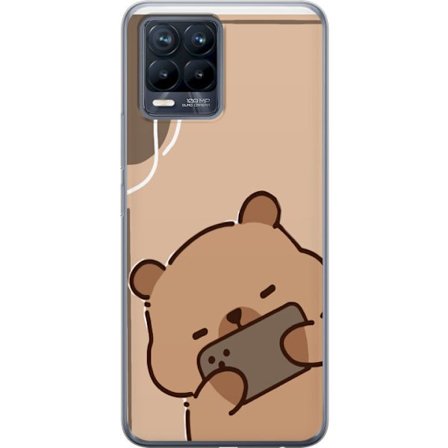 Kompatibelt Mobildeksel til Realme 8 Lat Bjørn Chill Modus