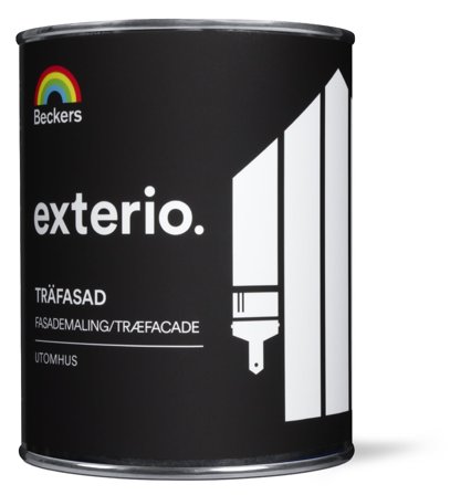Beckers Fasadfärg, Exterio halvmatt, 1L, Utevit, Färg & tapeter