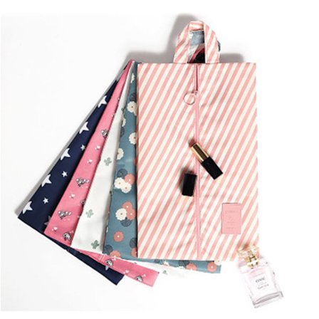 Sko Taske Rejsesæt med 4 - Rejsestøvpose - Rejsesko Taske - Rejsesko Taske - Sko Opbevaringspose med Håndtag - Hvid, 20 x 34 cm