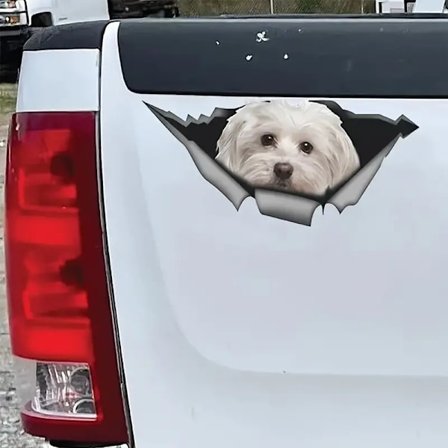 Bilsticker Dekal 15cm(5.9inch) Hvit 3D Reflekterende Klistremerke Revet Bilsticker