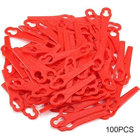 100 stk. L85 Plastgressklipperblad Hagegressklipper Gress Trimmer Blad Gresskarform