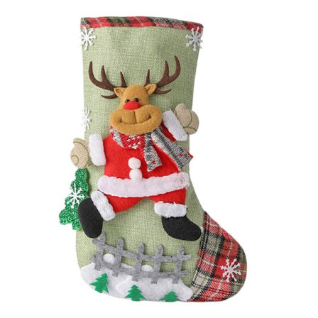 Joulusukat perheen lapsille, joulukoriste tonttumotiivilla, iso sukka 3D-muotoilulla ja pehmeillä kankailla, juhlava sisustus