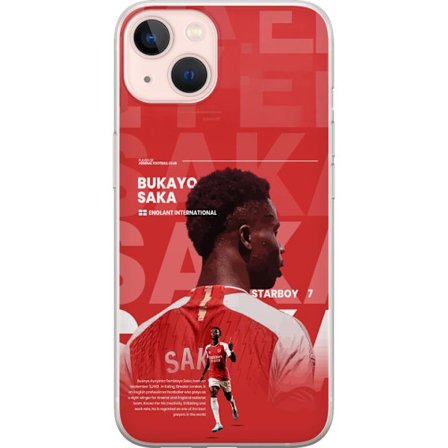 Kompatibelt Mobildeksel til Apple iPhone 13 Bukayo Saka Arsenal England 16 assist stolt skade fotball wing rask teknikk viktig offensiv kraft og fremt