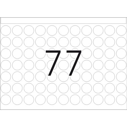 Herma Etik. - Druckmasch. DP1 blau 13 mm Papier 10000 St.