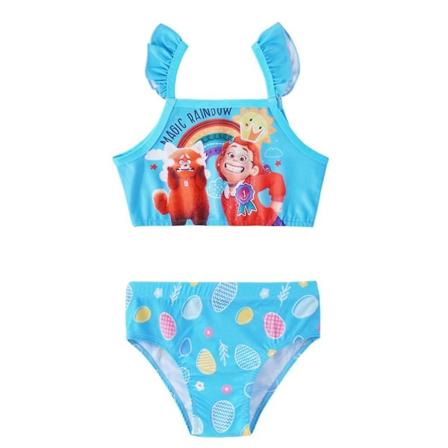 Børns Piger Turning Red Trykt Badetøj Strandtøj Sommer Badetøj Outfits 5-6 Years