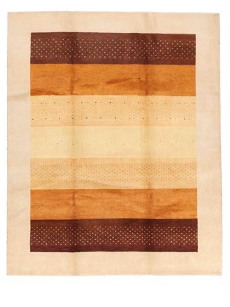 Gabbeh Indo Fine Rug Hand Knotted 247X300 Orange/Beige India