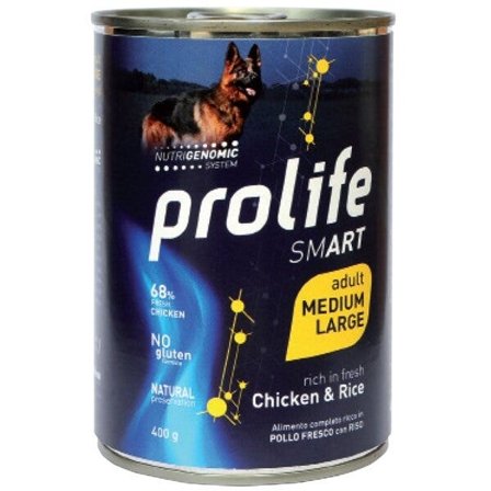 Prolife Smart Pollo Fresco Con Riso Cibo Umido Per Cani Adulti
