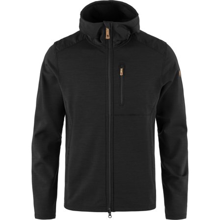 Fjällräven Keb Fleece Hettegenser S - male - Black - Fleece
