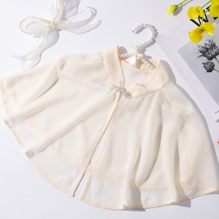 Kvinnor Brud Chiffong Sjal Kvällsbal Cape Sheer Cape Bröllop Cosplay Sjal