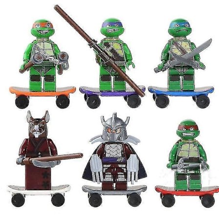 Lasten koulutuspalikat, kokoonpanopalikat, lelu, Teenage Mutant Ninja Turtles -lahja, Teenage Mutant Ninja Turtles -palikat