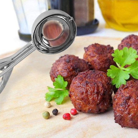 Keksikauhojen sarja liipaisimella, ruostumattomasta teräksestä valmistettu jäätelökauhasetti, erinomainen