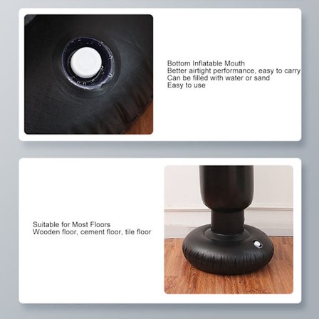 Oppblåsbar Boksesekk Myk Tykk Sikker Stabil Base Stående Slagpose for Voksne Trening Fitness