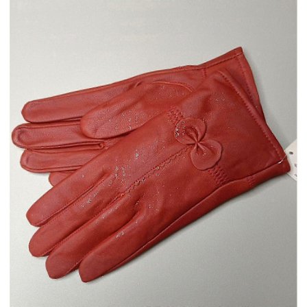 Dame Ensfarvede Læderhandsker Varm Vinterbeskyttelse Udendørs Tilbehør