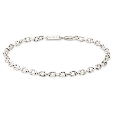 Argentia | Pulsera de cadena tipo cable en plata de ley 925 en bruto sin chapado de 4 mm para hombres - Pulseras de acero