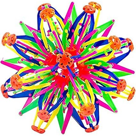 Utvidbar ball, teleskopisk ball, magisk ekspanderende ballleke, fargerik magisk ekspanderende blomsterball, autisme sensoriske leker for alle-